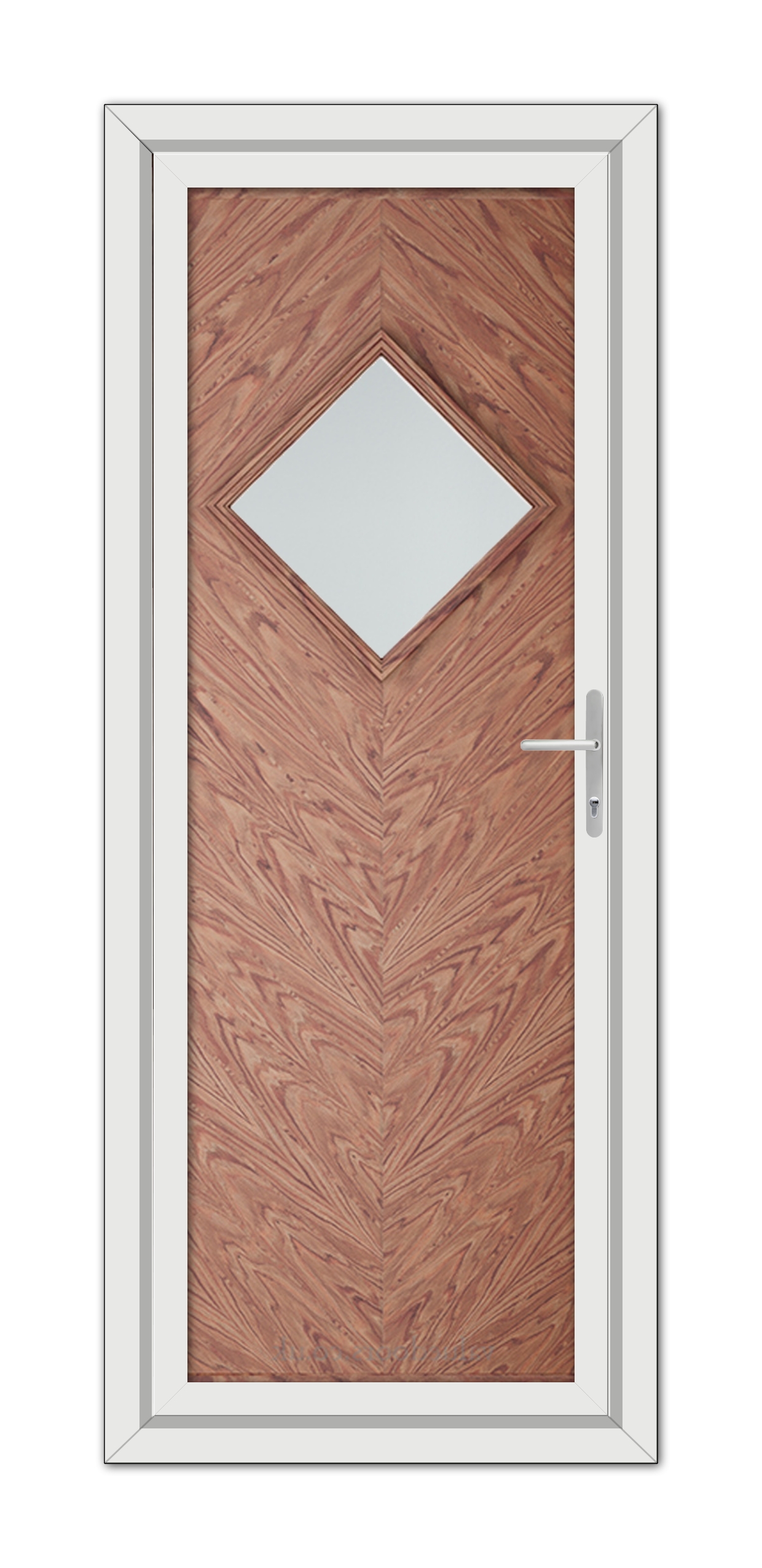 A close-up of a Solid Oak Hamburg uPVC Door.