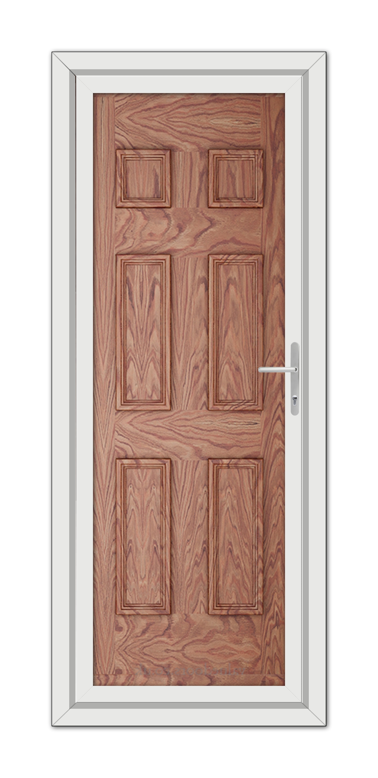 A close-up of a Solid Oak Windsor Solid uPVC Door.
