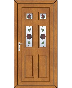 oak upvc door
