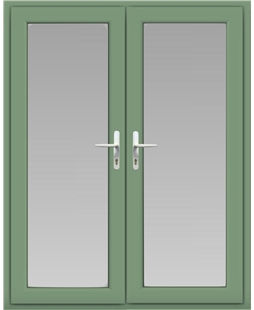 full glass double composite door